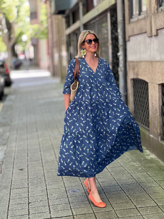 Long dress with ruffles