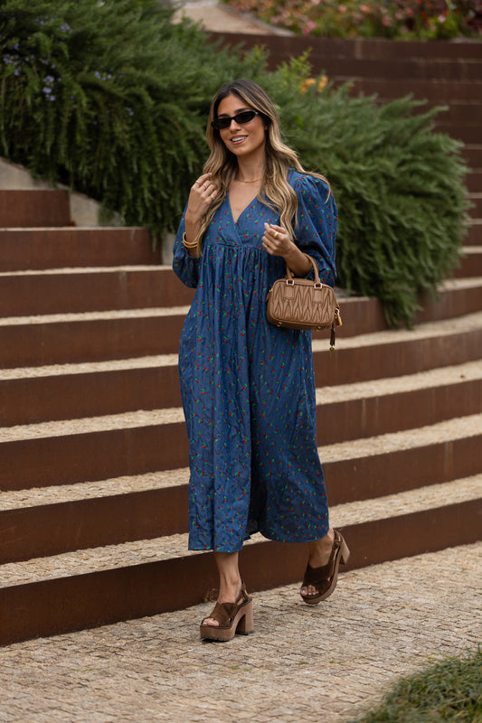 Robe midi avec volants