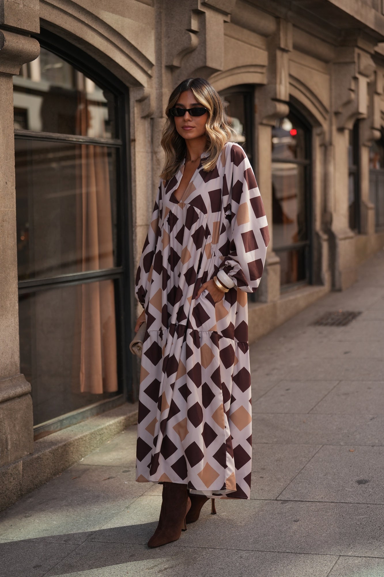 Robe longue imprimée