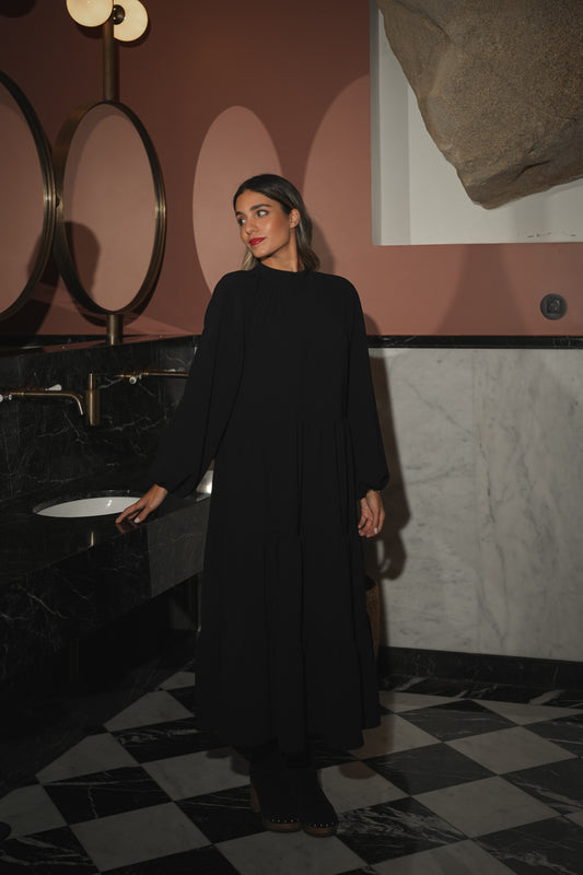 Vestido comprido preto