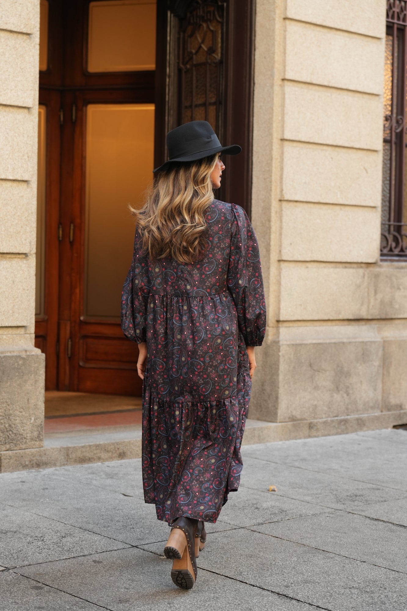 Vestido largo estampado