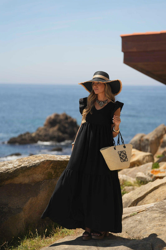 Vestido comprido preto