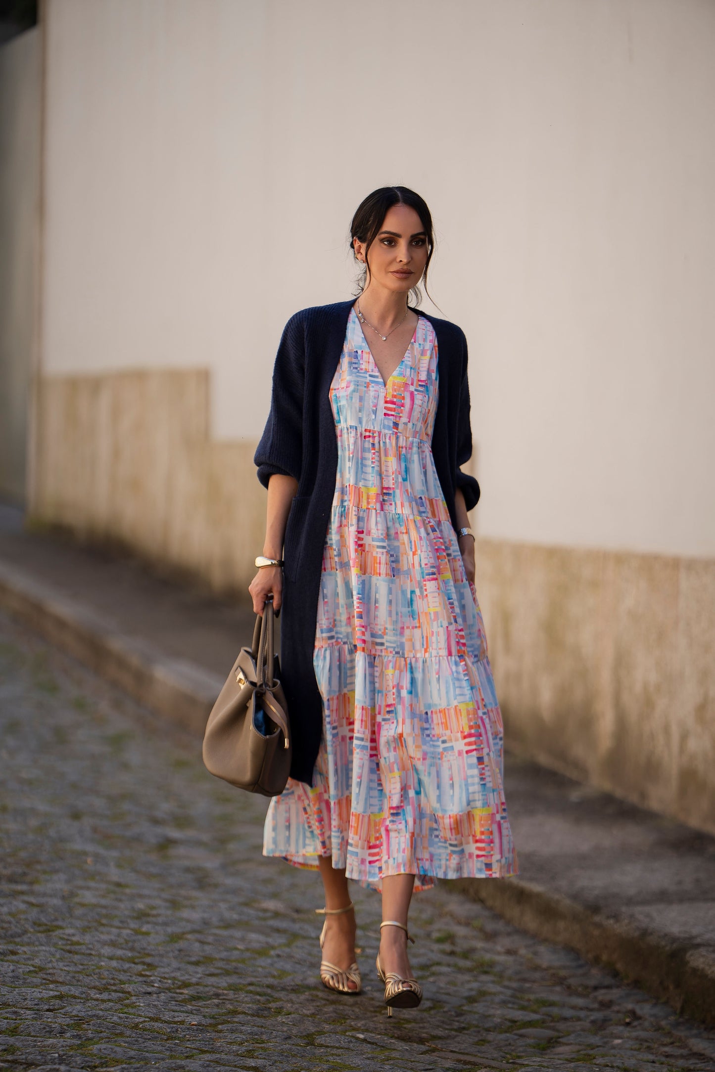 Abrigo largo de punto