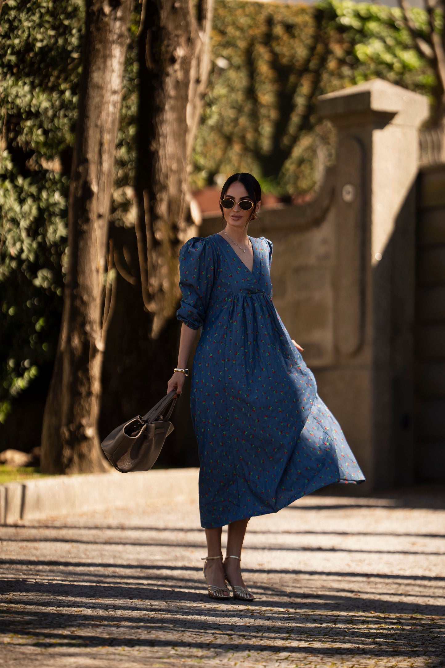 Robe midi en jean