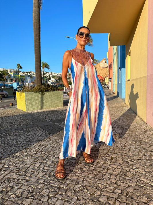 Vestido largo de tirantes