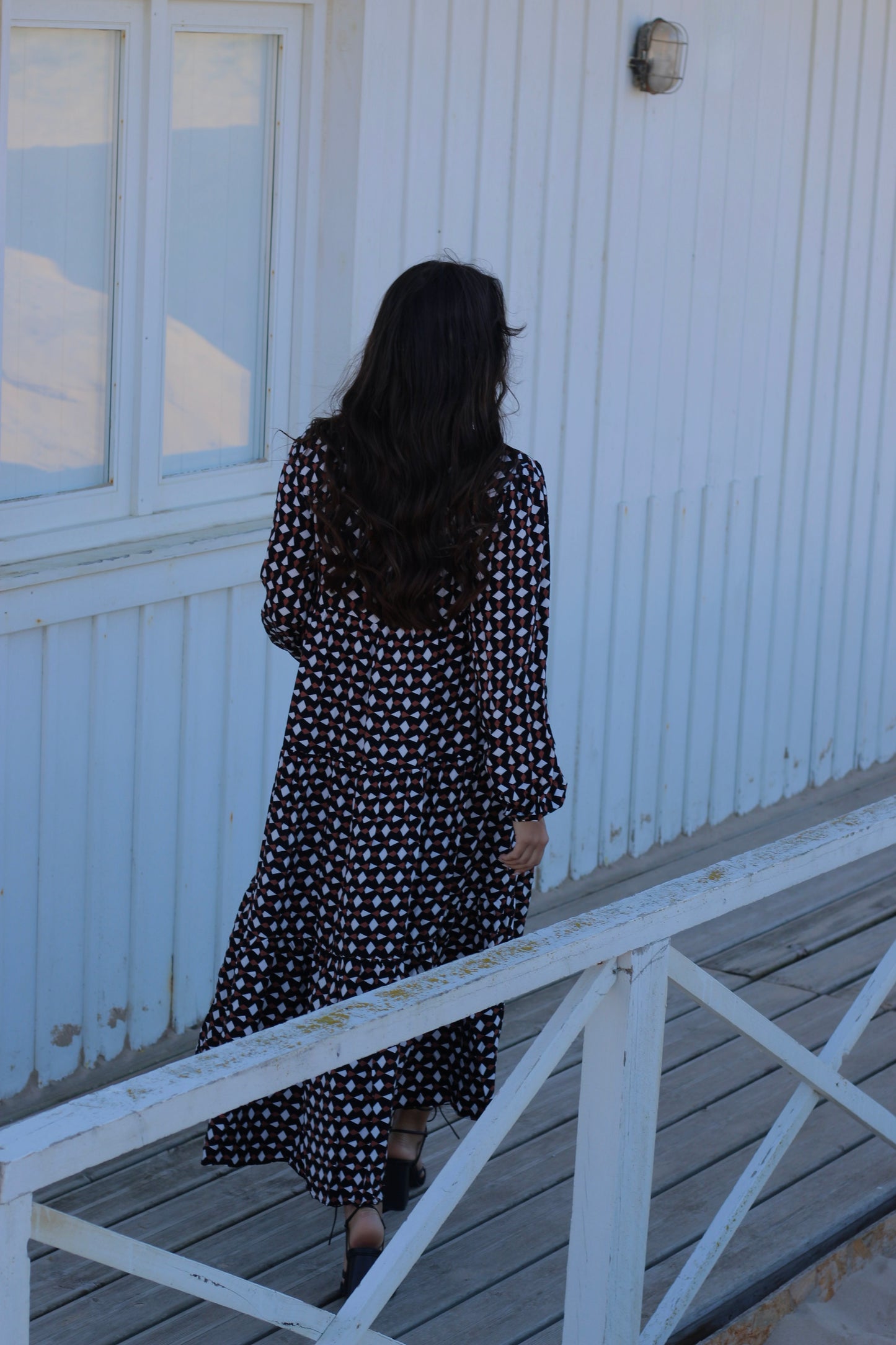 Vestido largo estampado