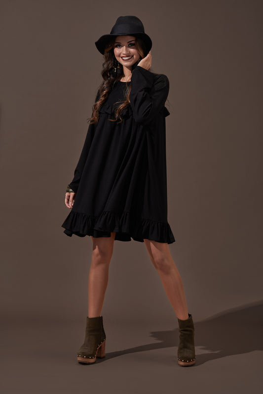 Vestido curto em malha