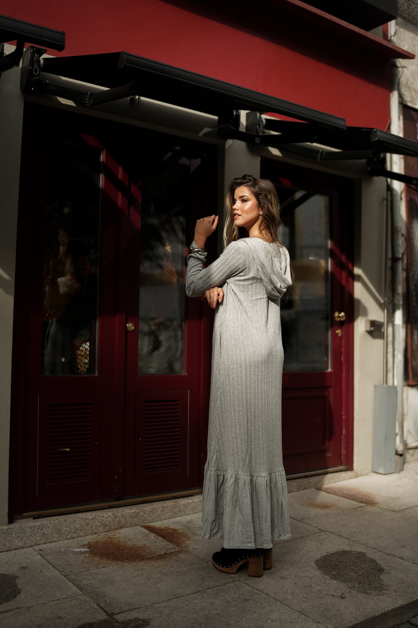 Vestido largo de punto cálido