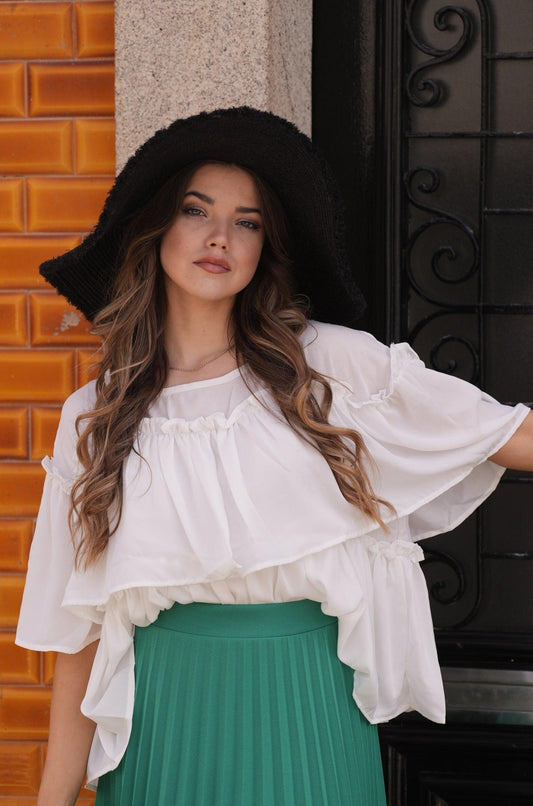 Blusa folhos