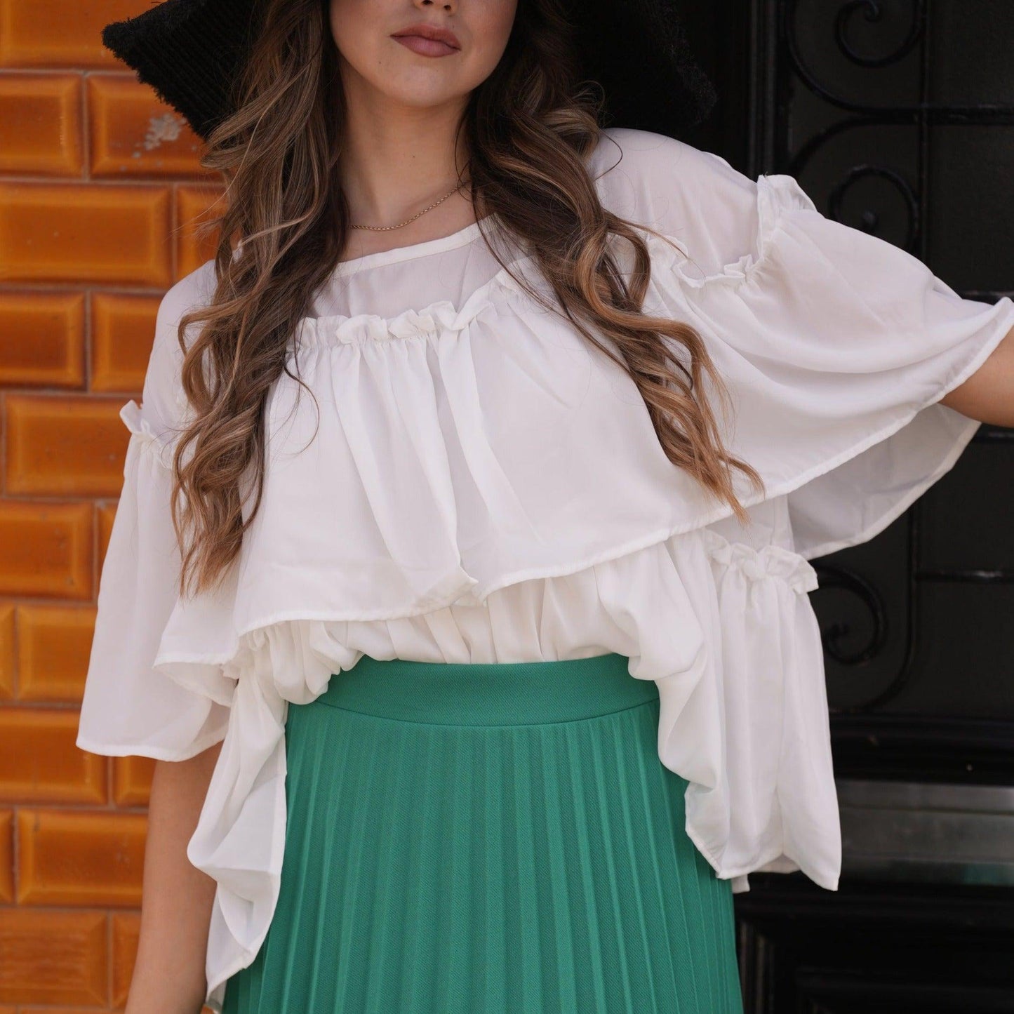 Blouse à volants
