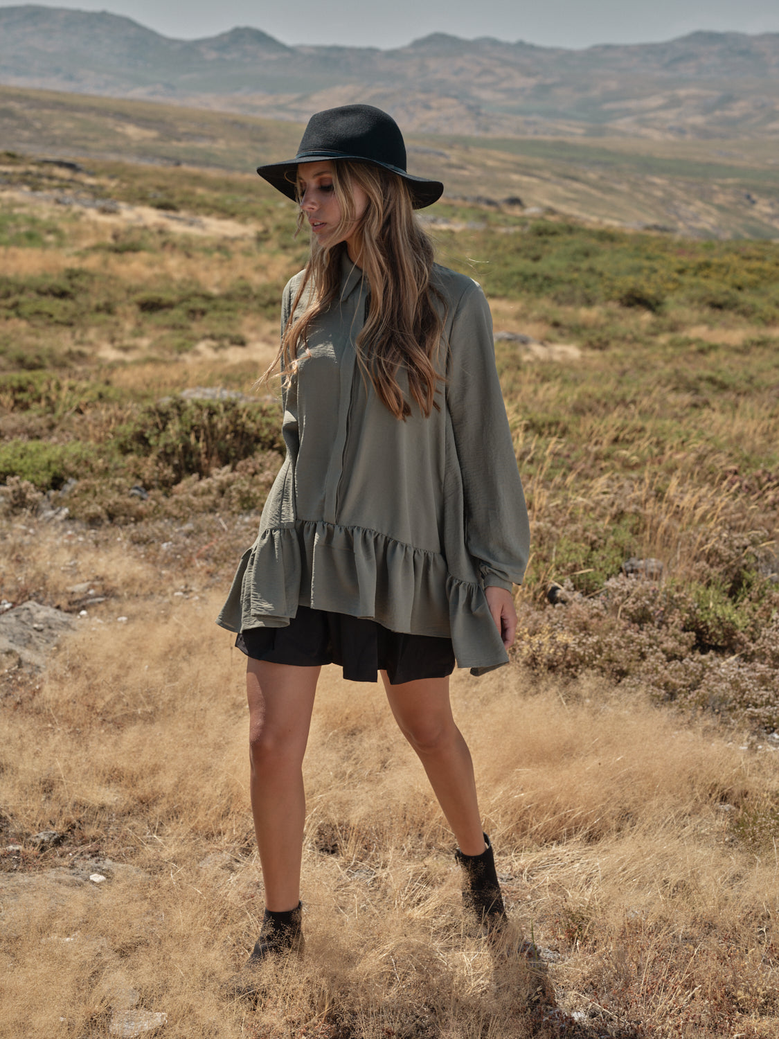 blusa con volante