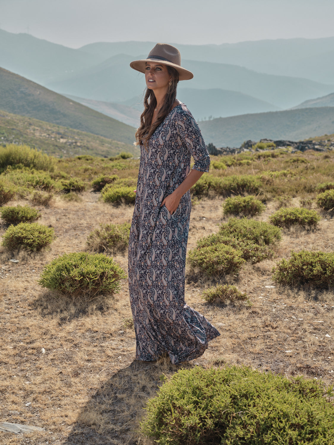 mono largo estampado