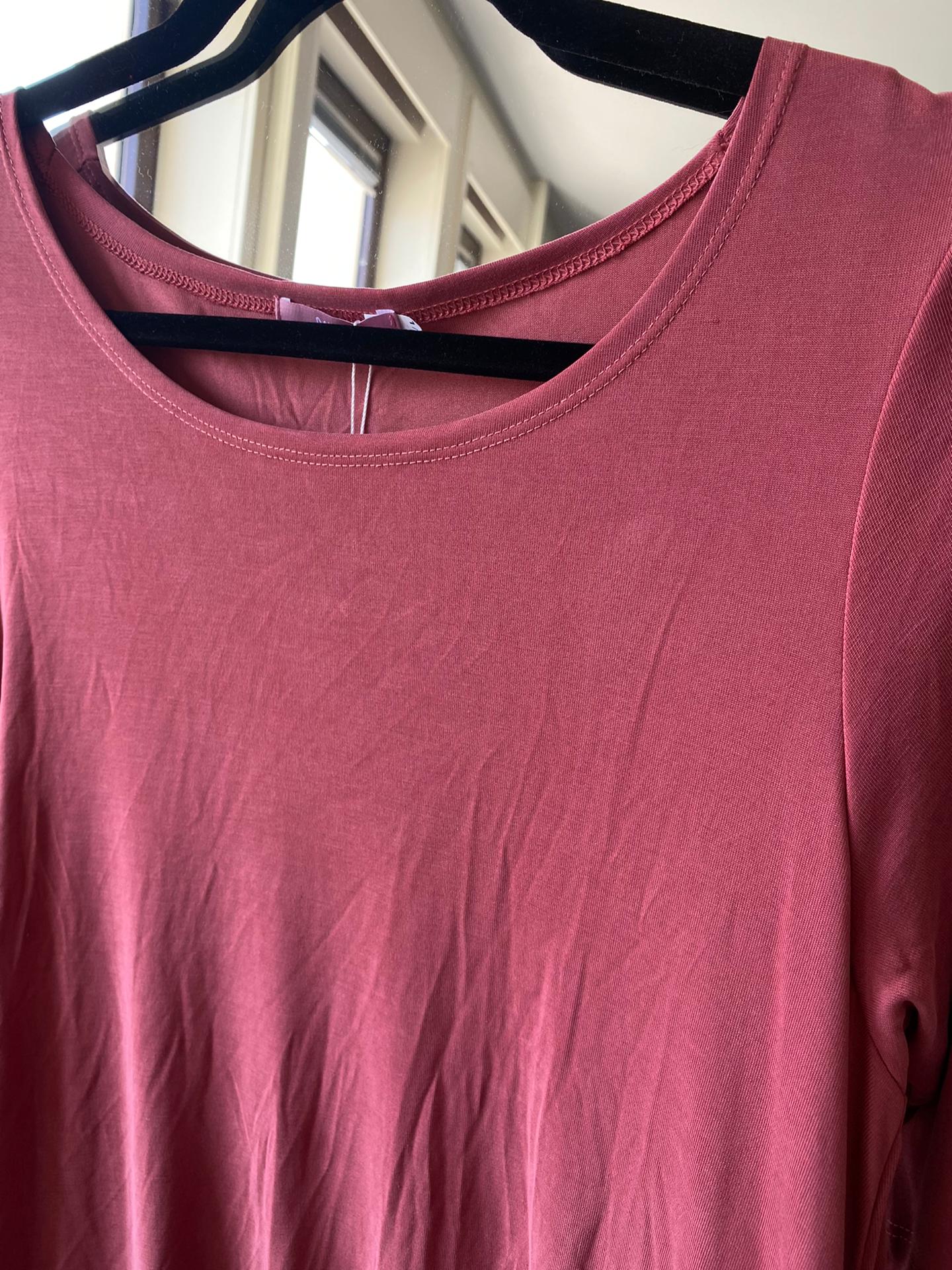 Midi dress with frill