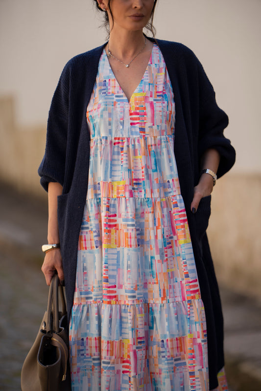 Casaco comprido em malha