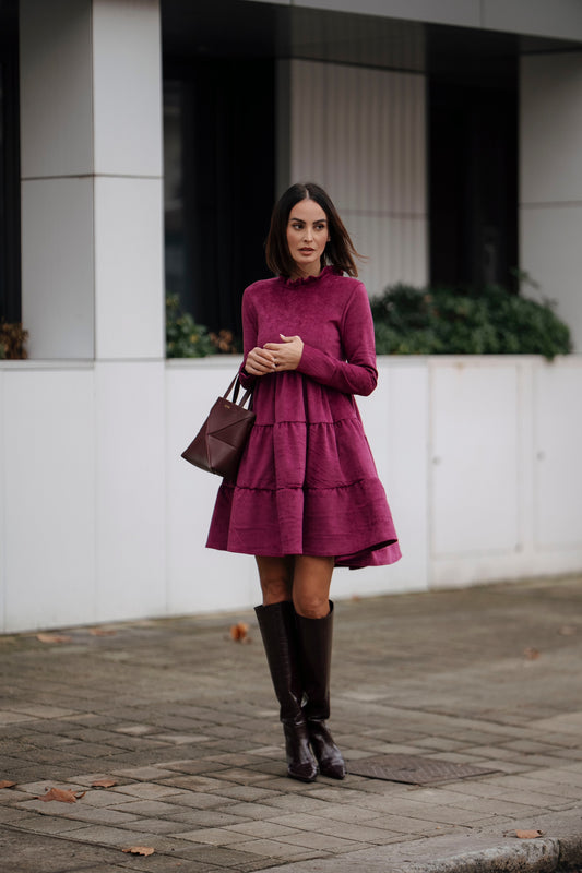 Short velvet dress