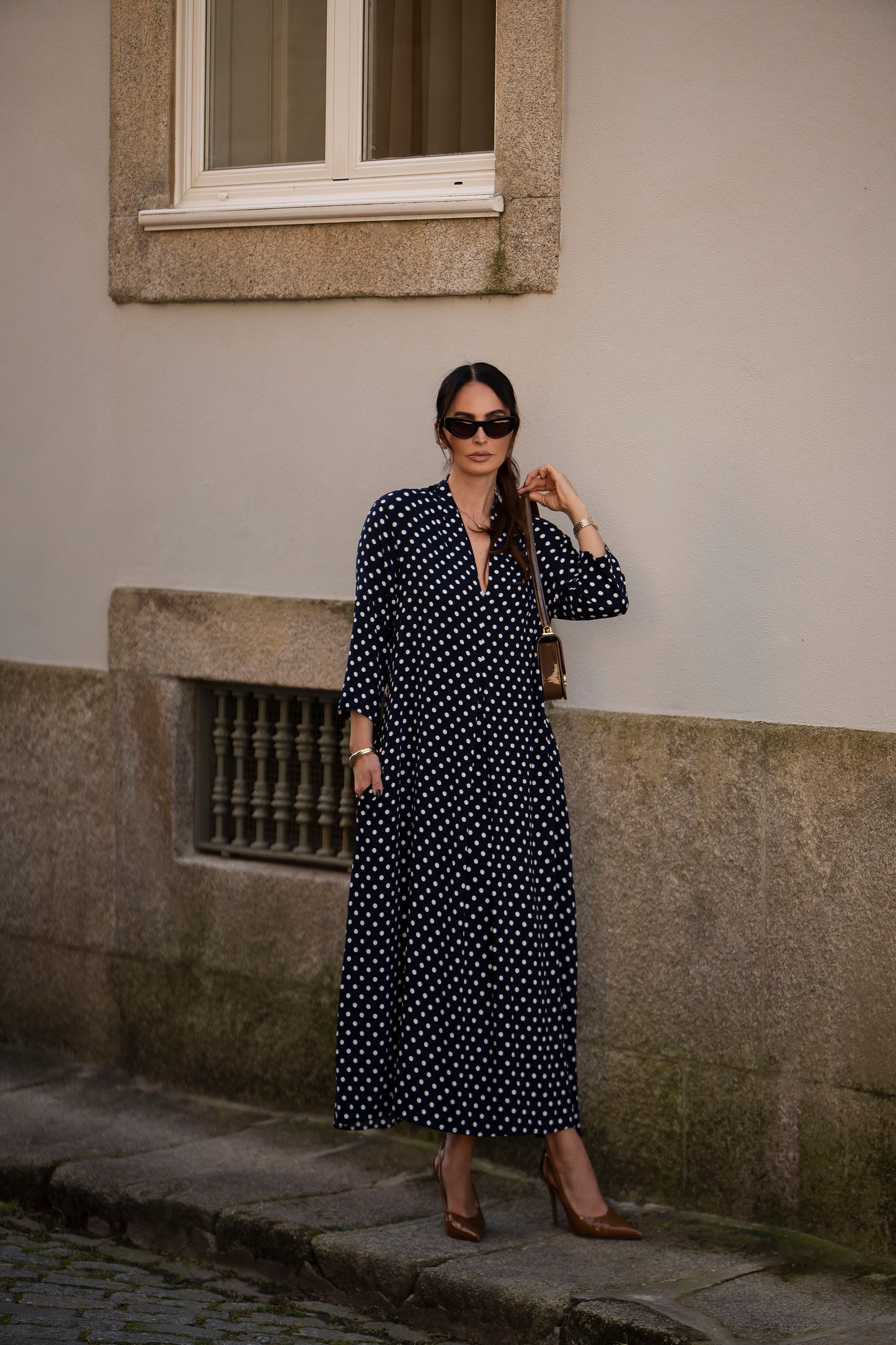 Vestido comprido estampado