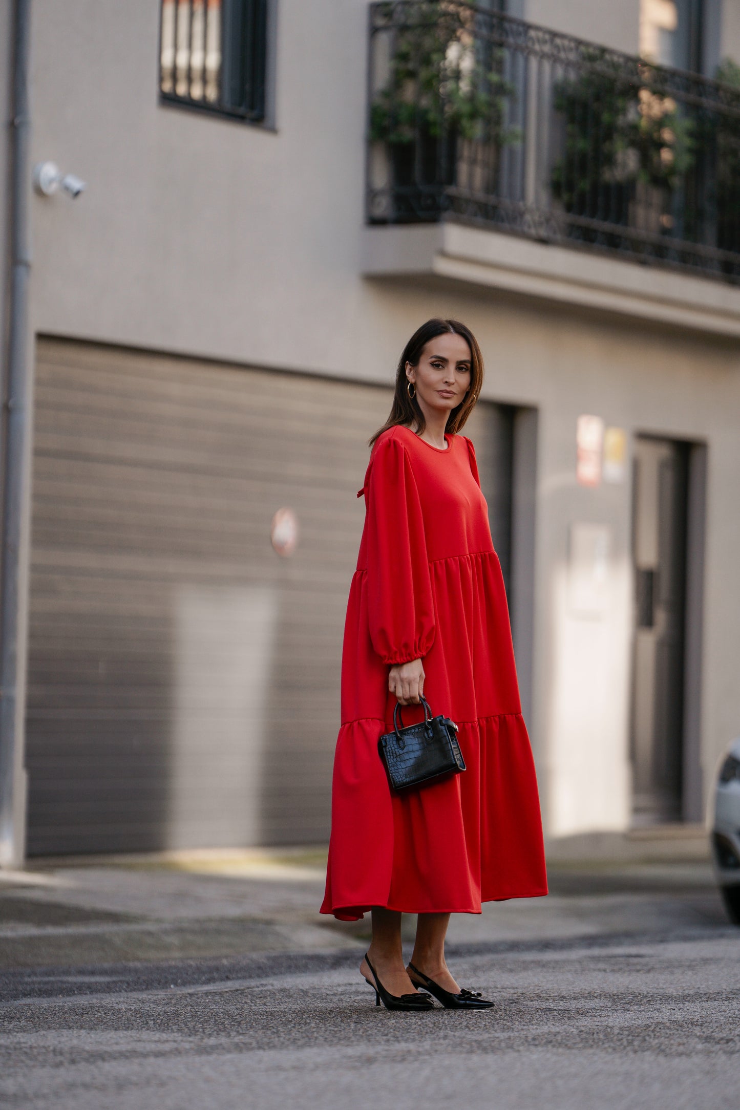 Long dress with ruffles