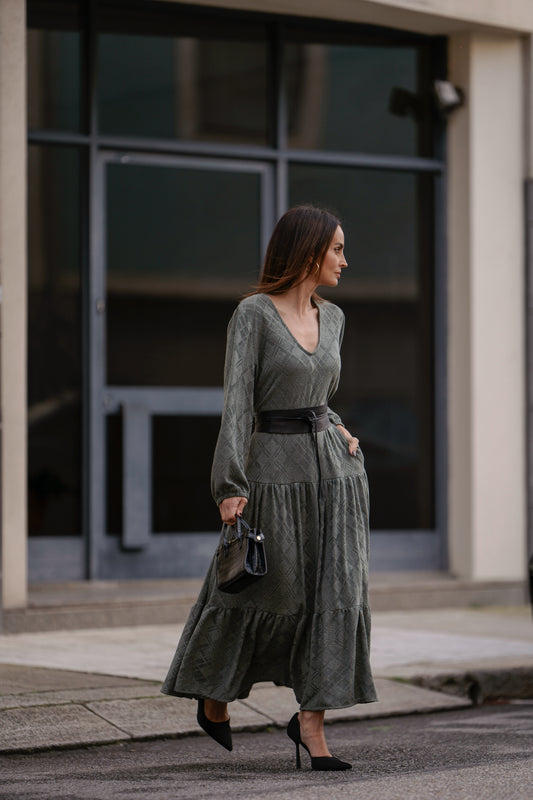 Long velvet dress