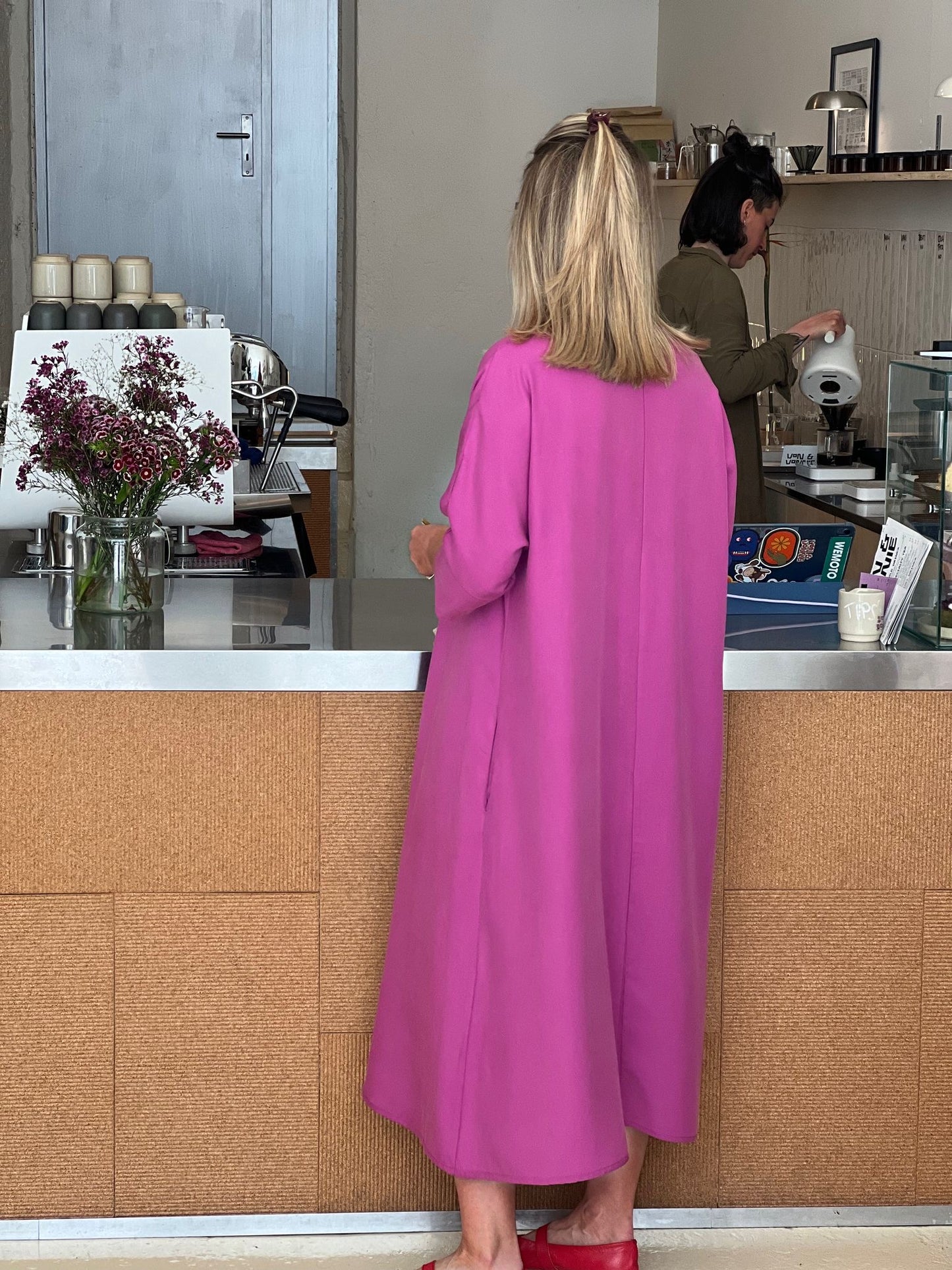 Vestido midi em viscose