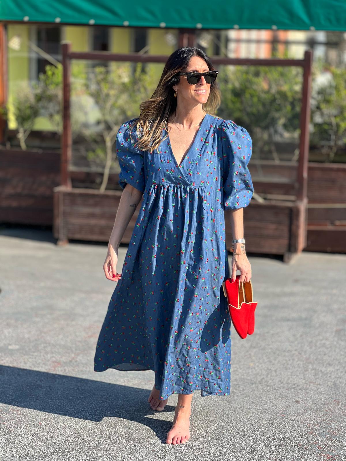 Robe midi en jean