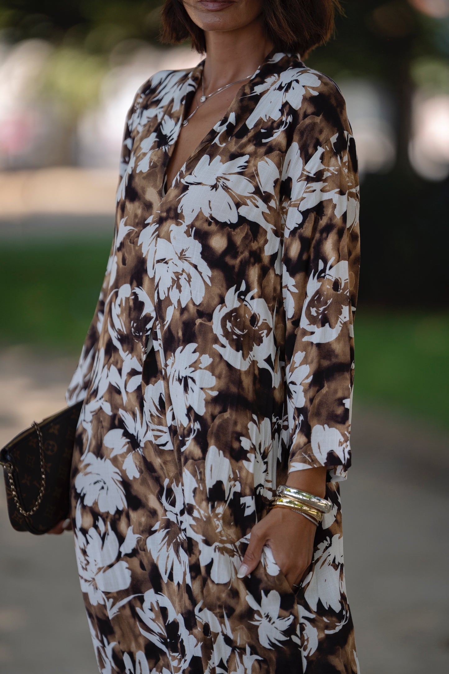 Vestido comprido estampado