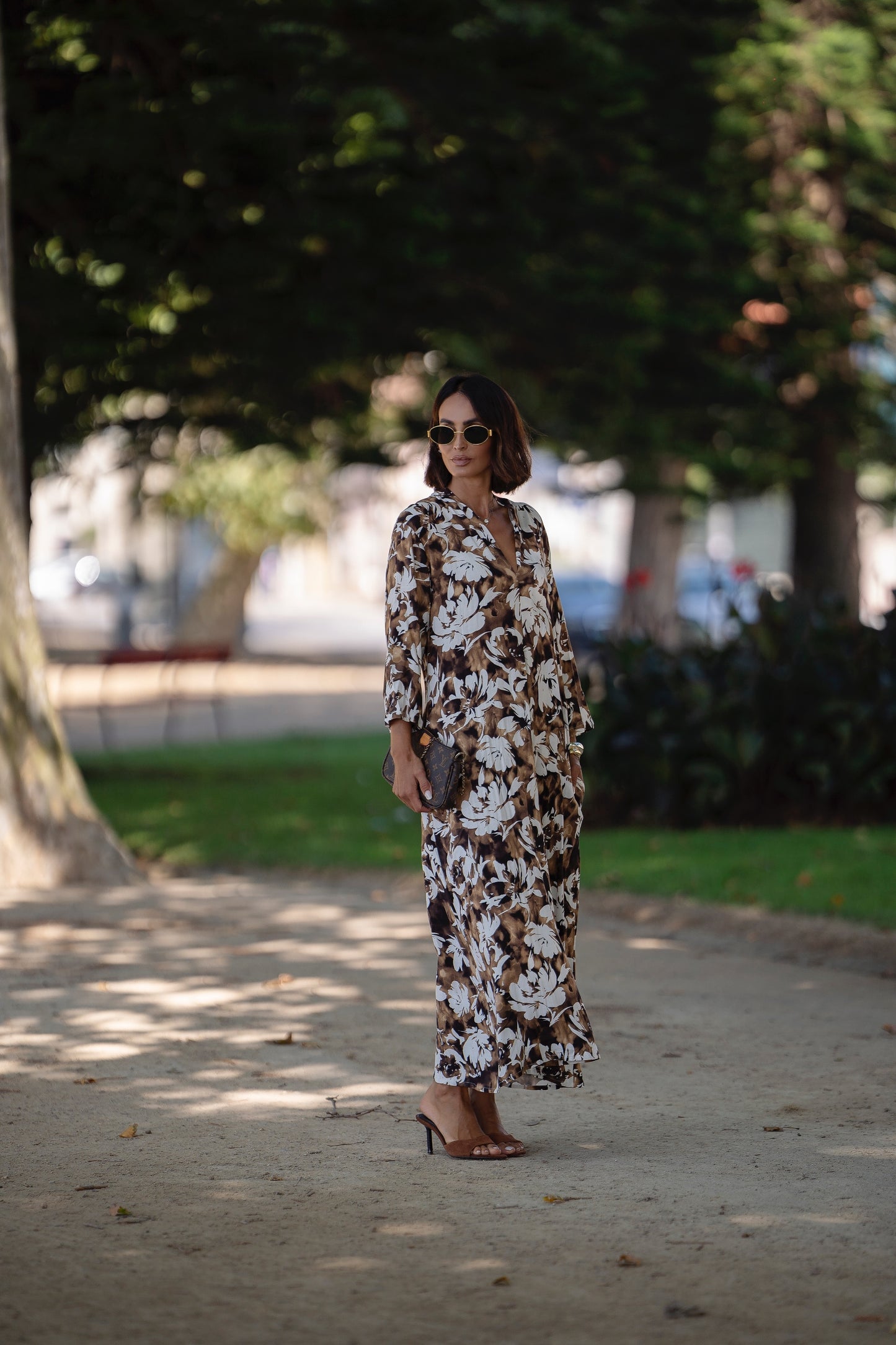 Vestido comprido estampado