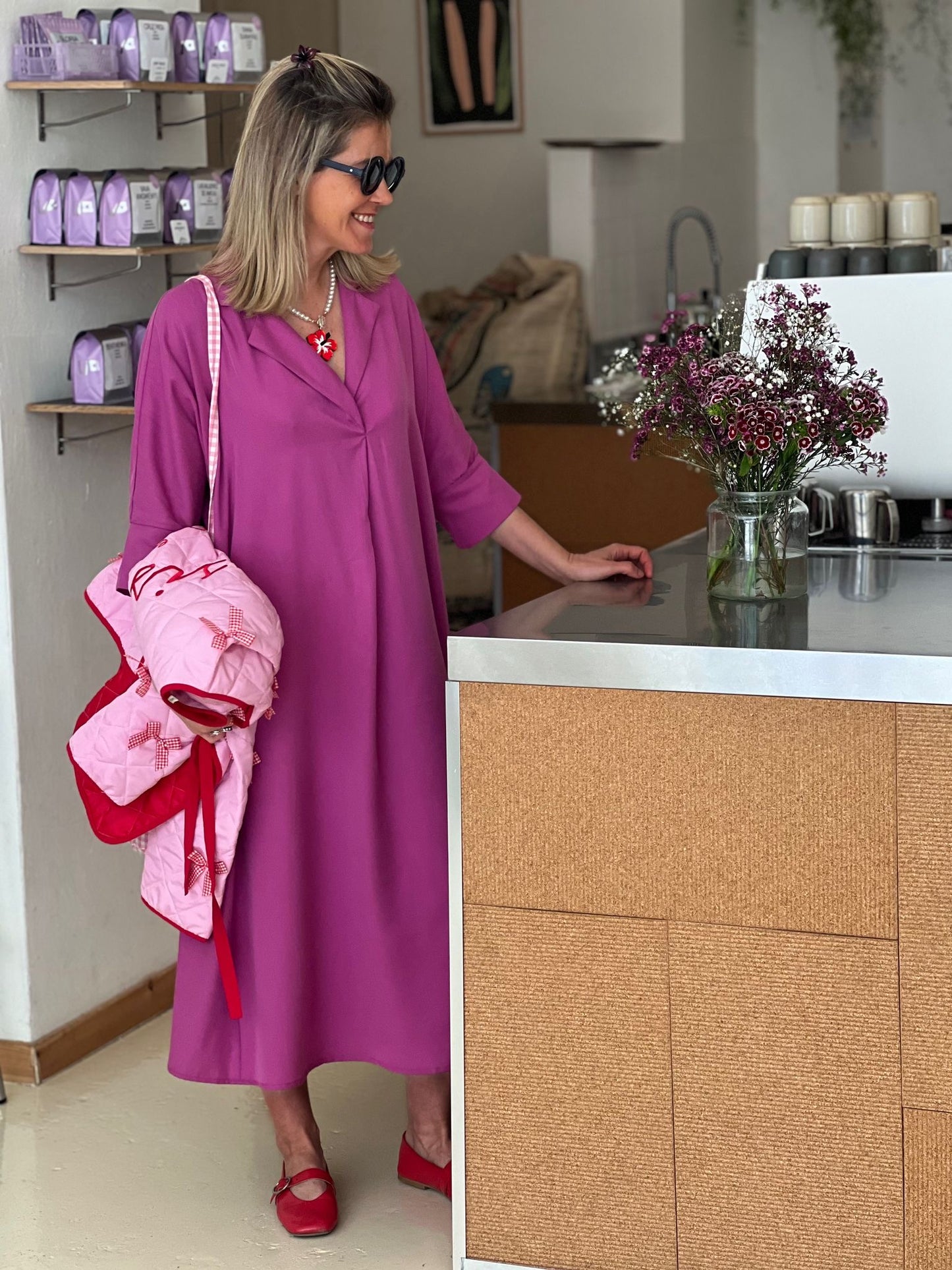 Vestido midi em viscose