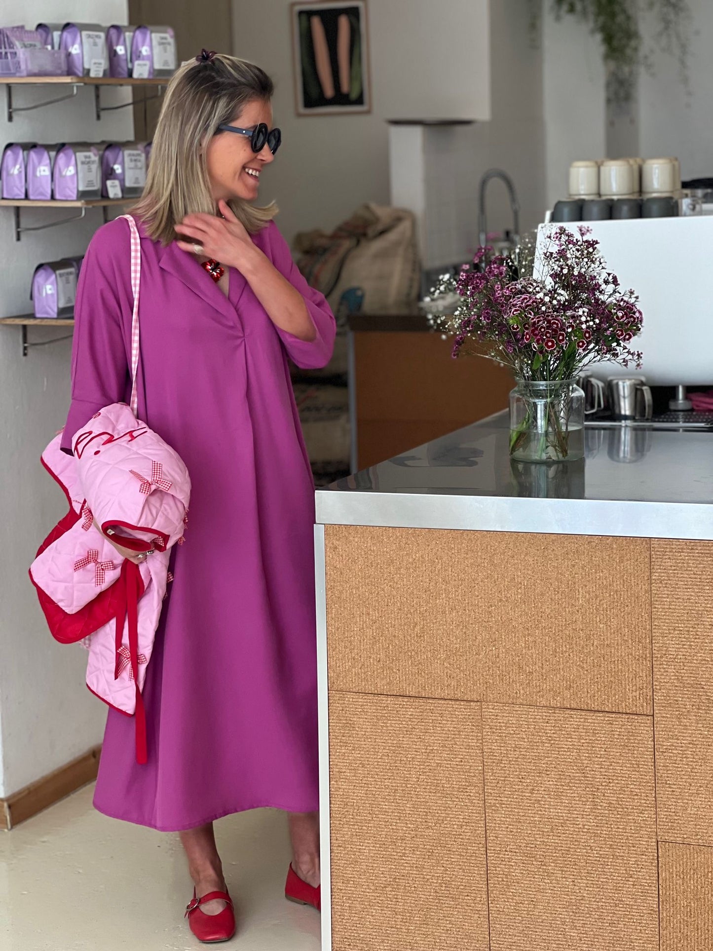 Vestido midi em viscose