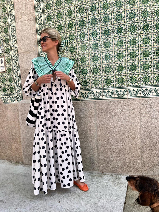 Long dress with ruffle