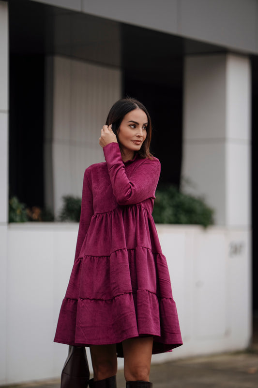 Short velvet dress
