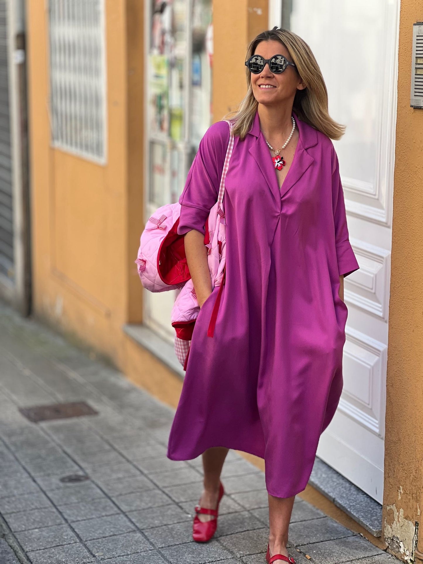 Vestido midi em viscose