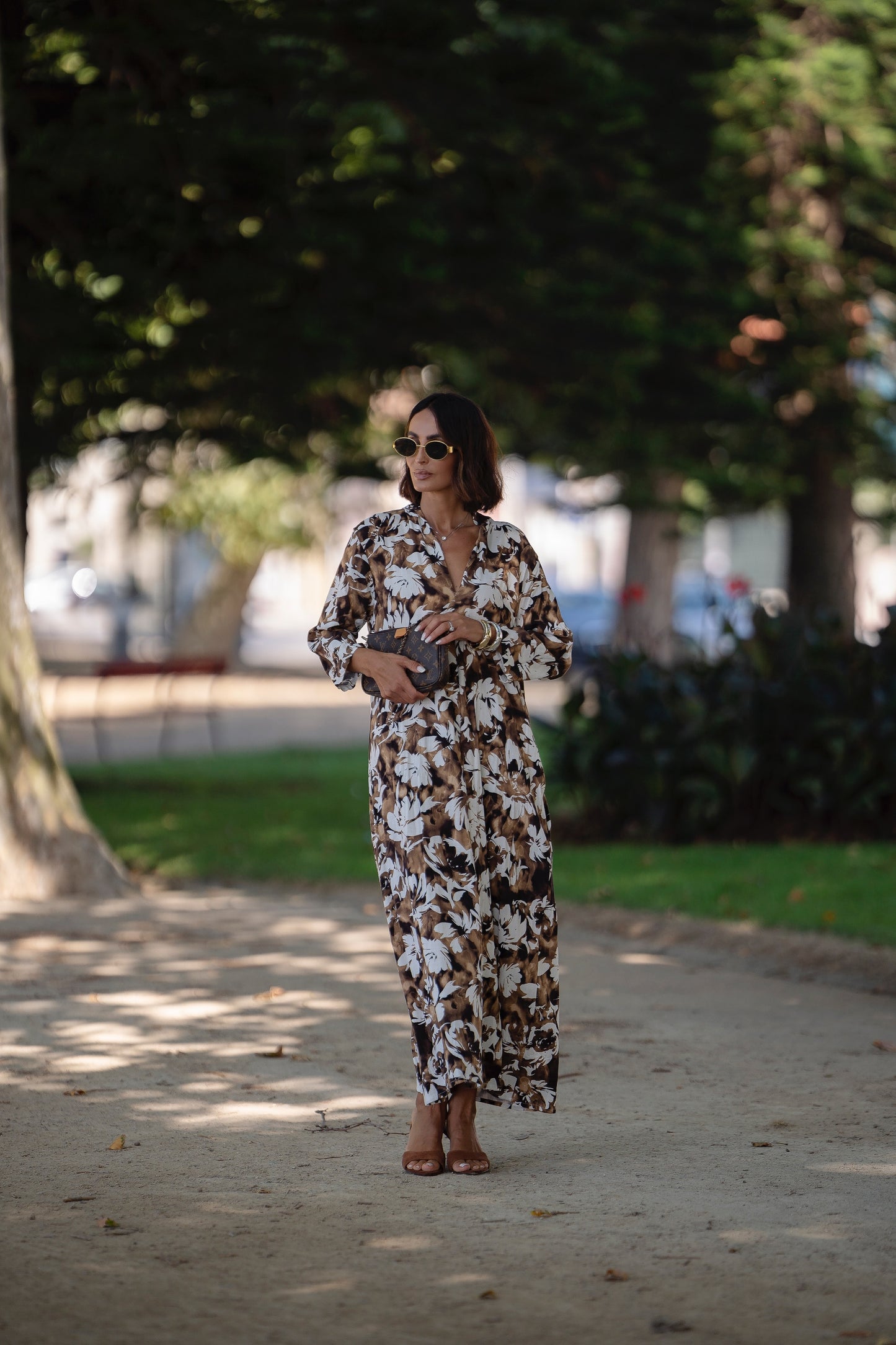 Vestido comprido estampado