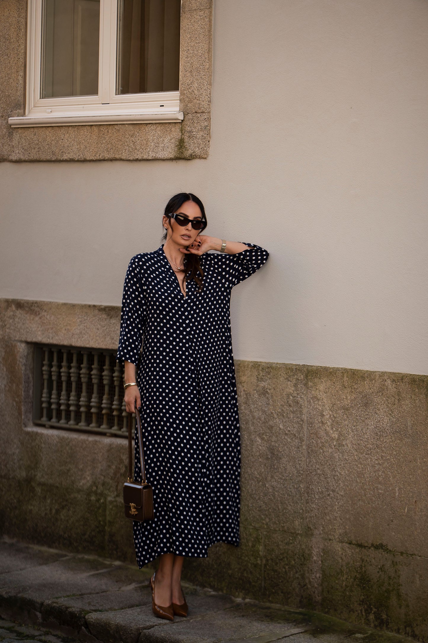 Vestido comprido estampado