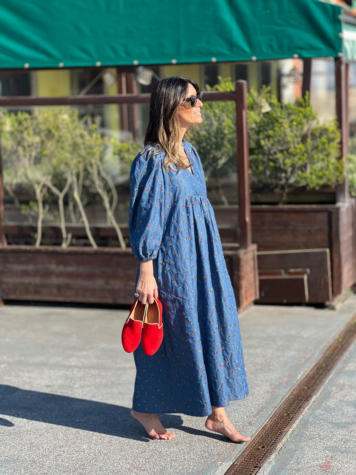 Robe midi en jean
