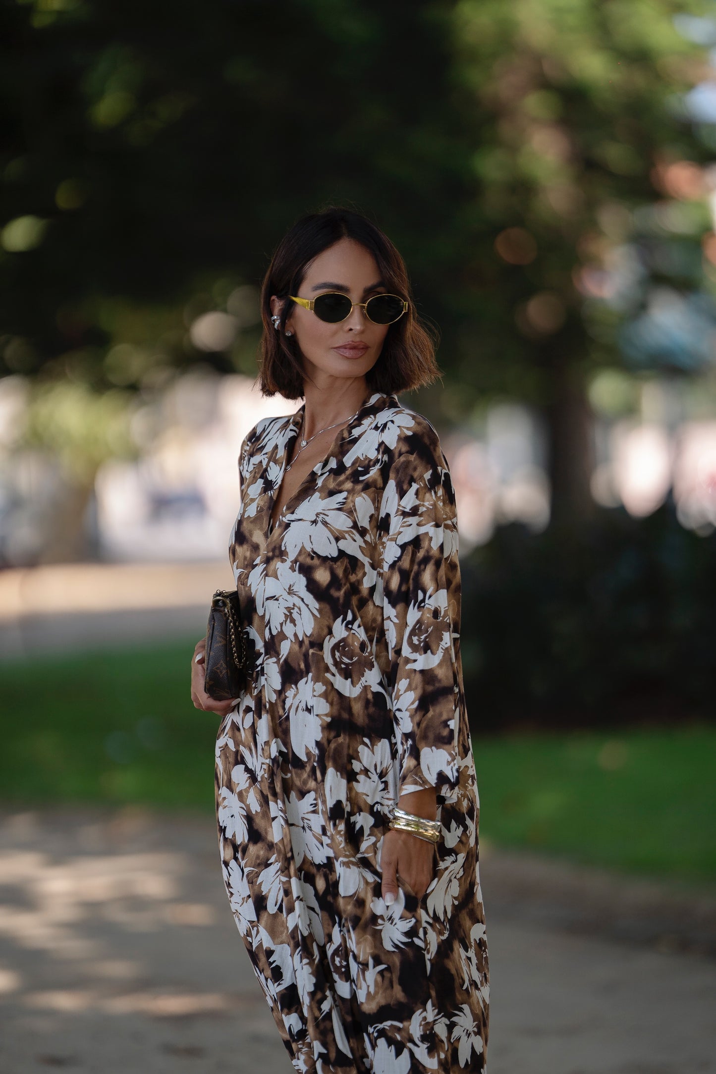 Vestido comprido estampado