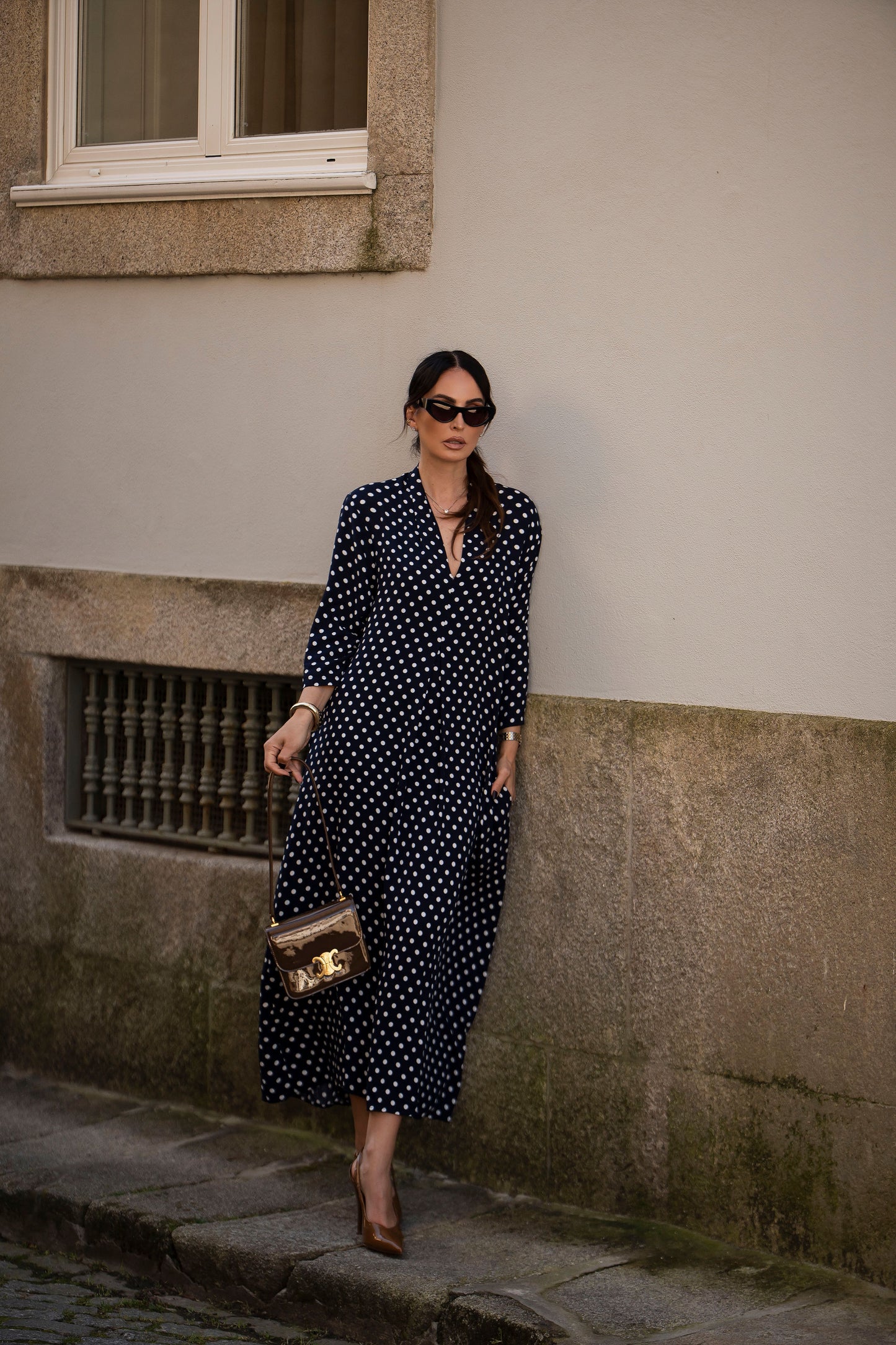 Vestido comprido estampado