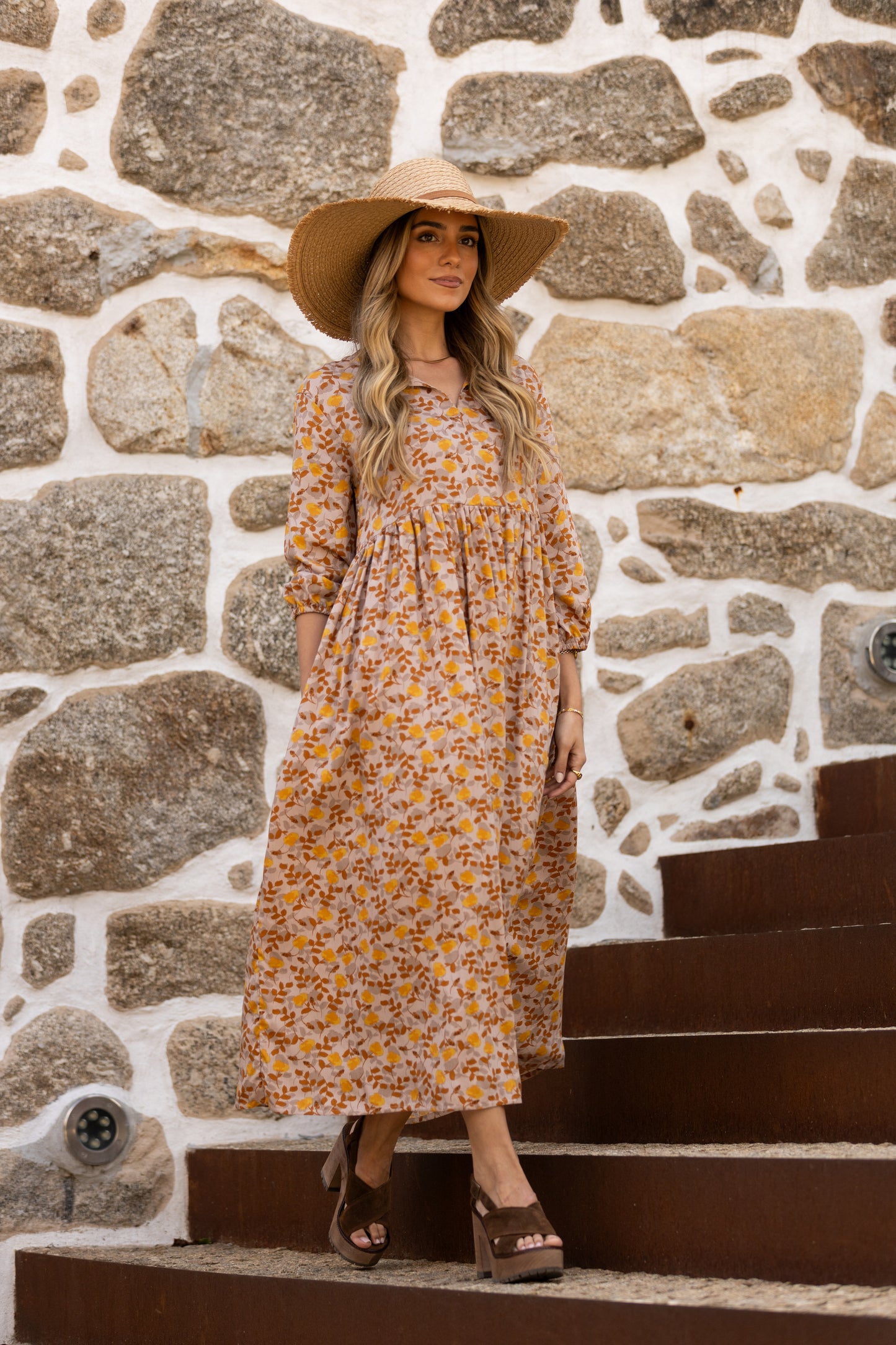 Robe longue imprimée