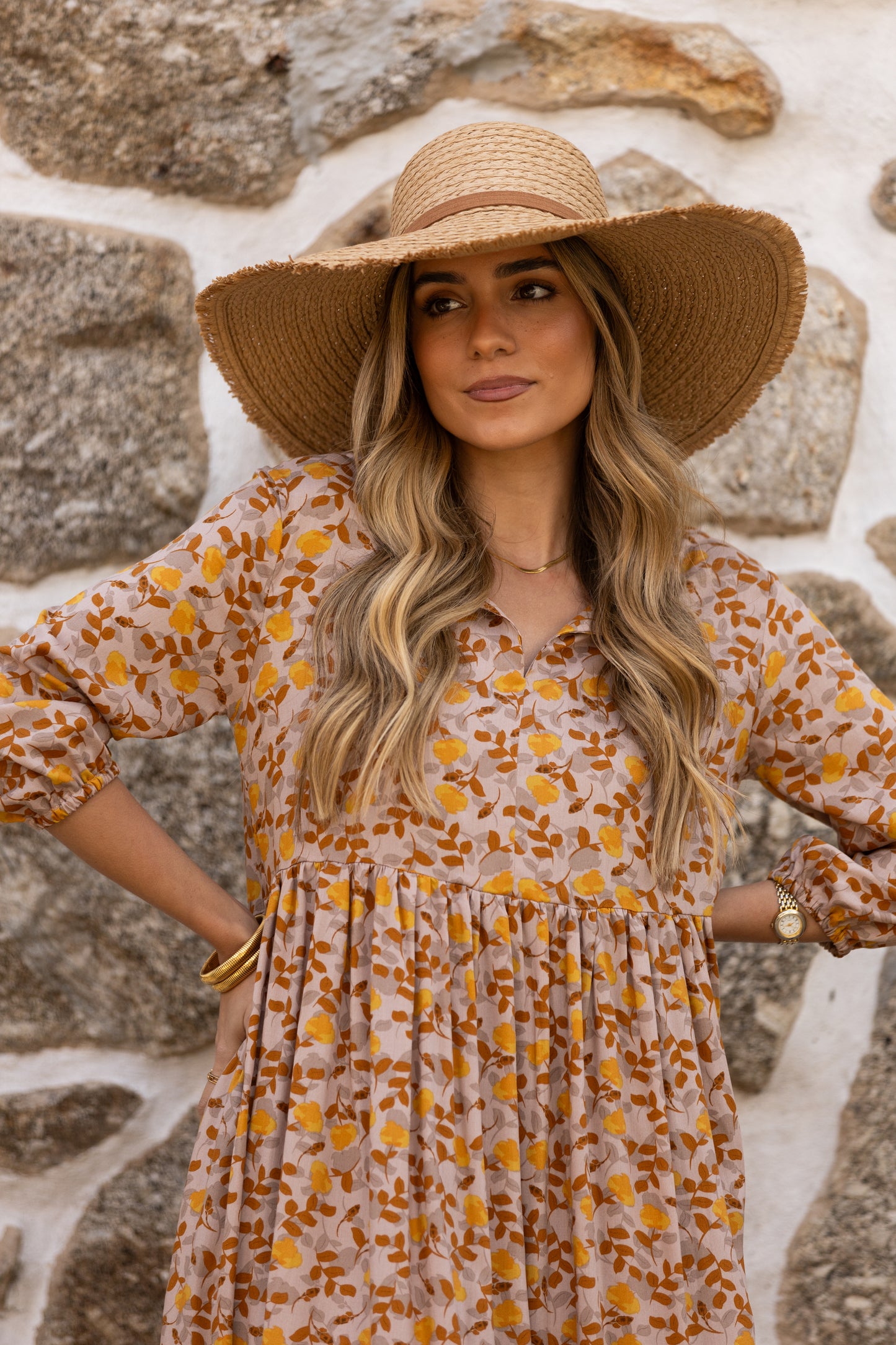 Robe longue imprimée