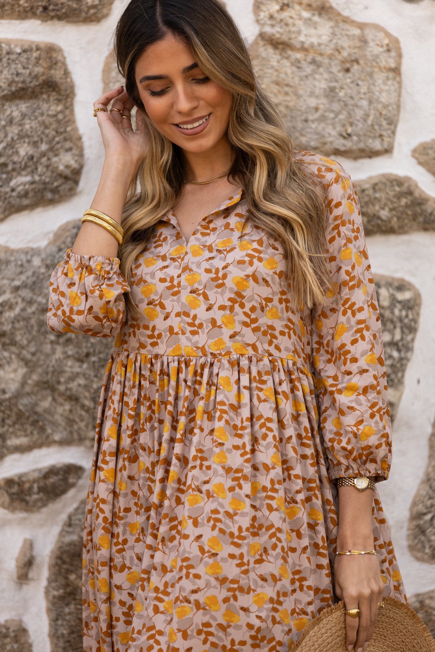 Robe longue imprimée