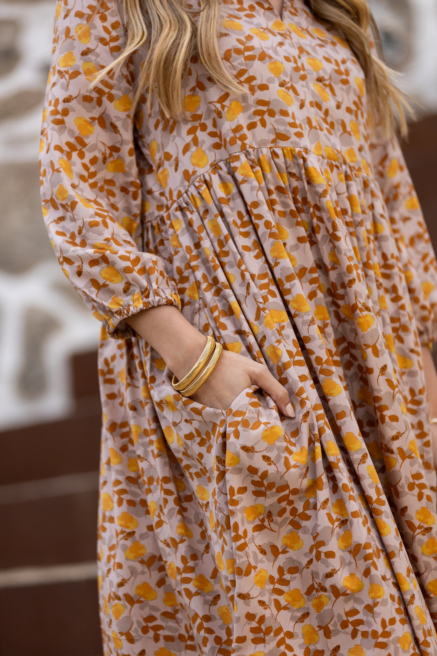 Robe longue imprimée