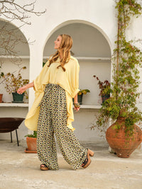 Printed wide-leg pants