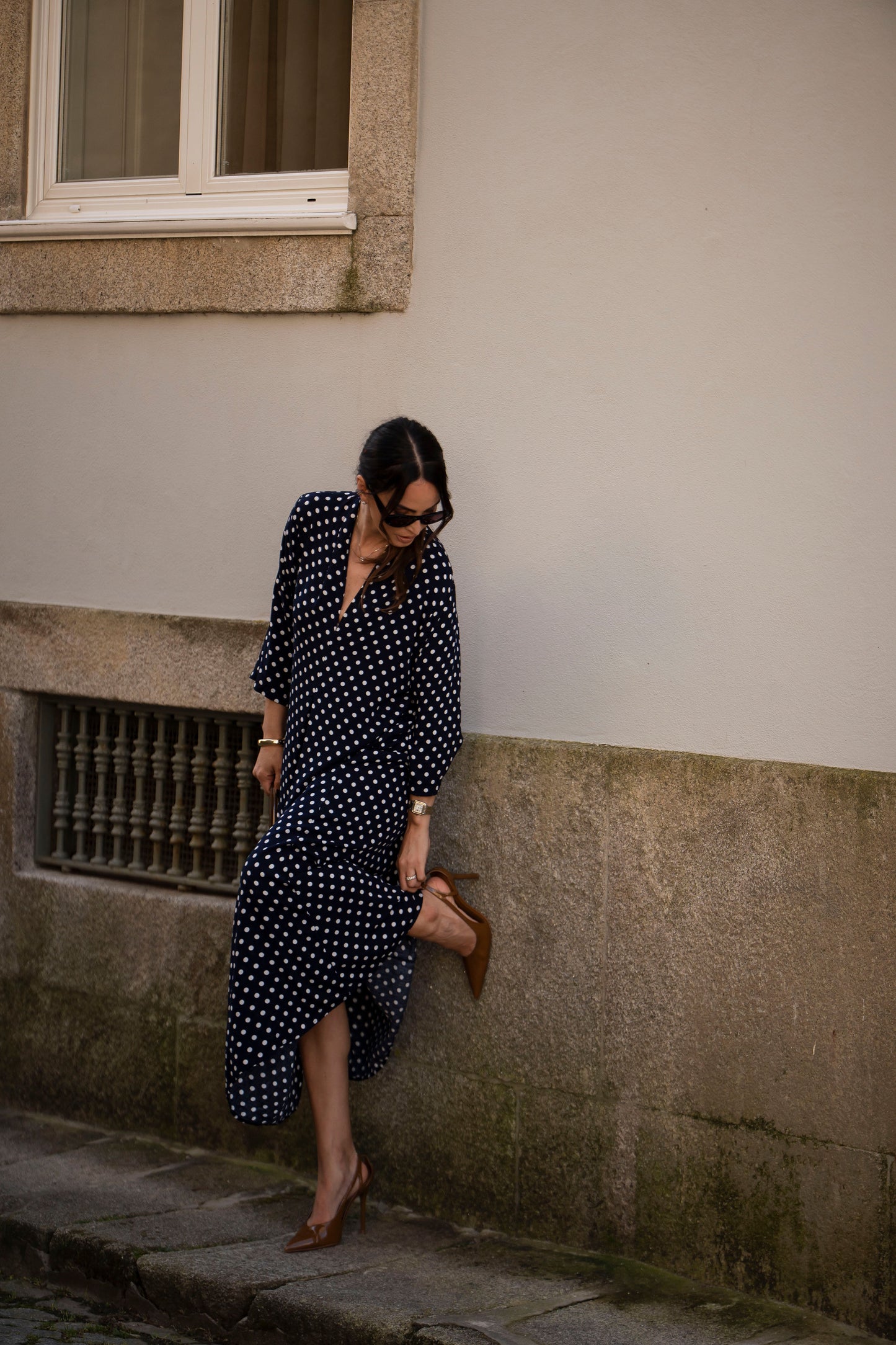 Vestido comprido estampado