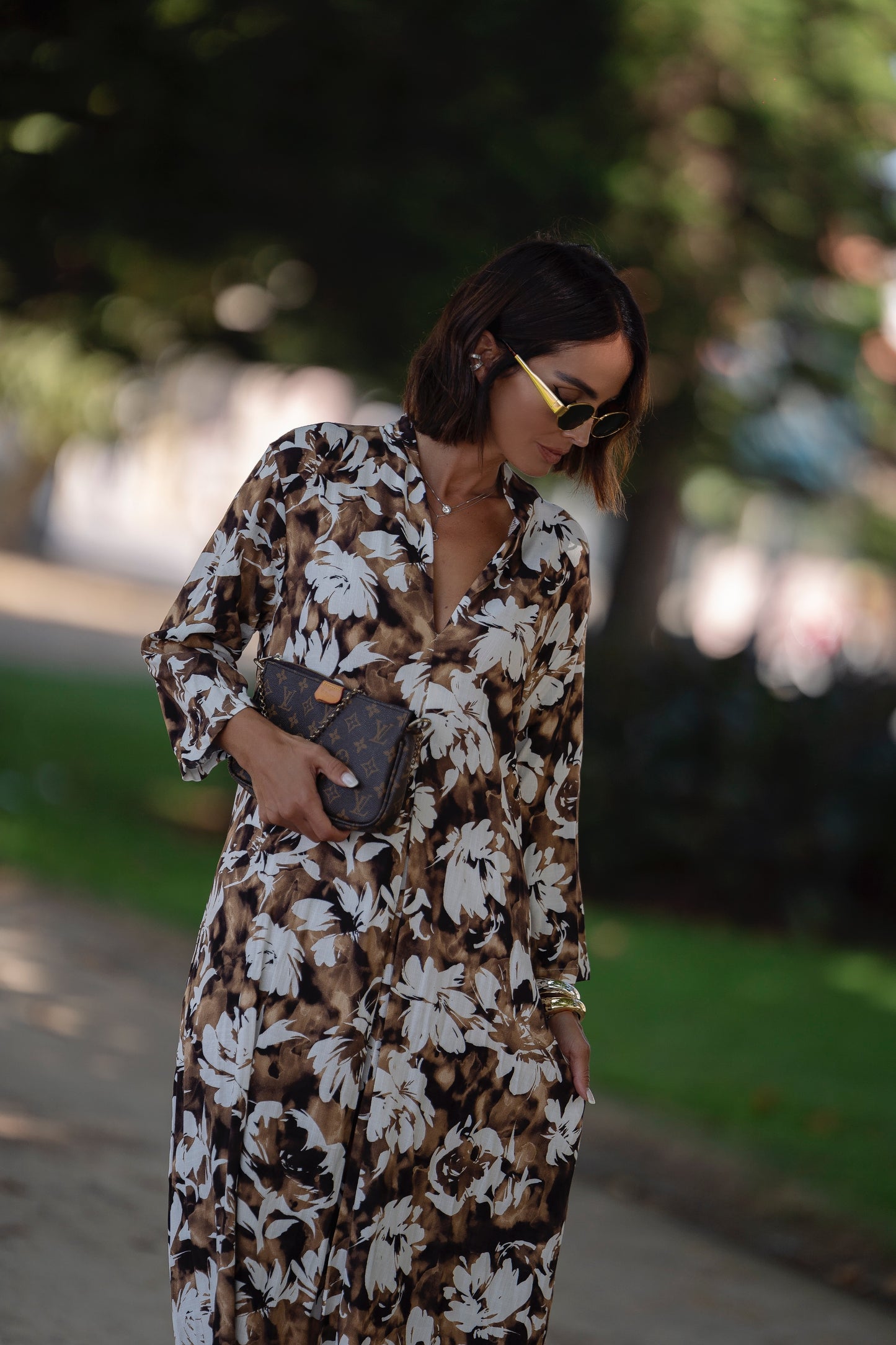 Vestido comprido estampado