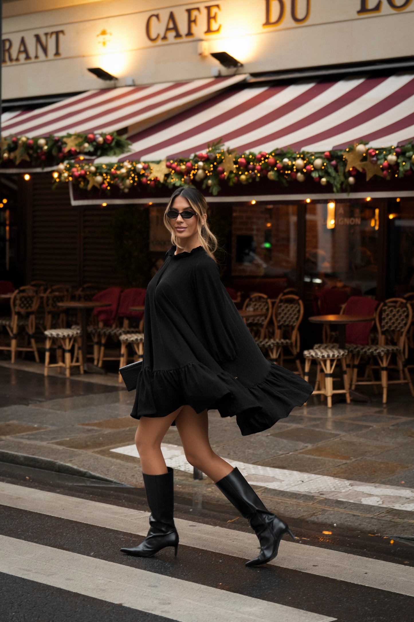 Vestido corto punto brillos