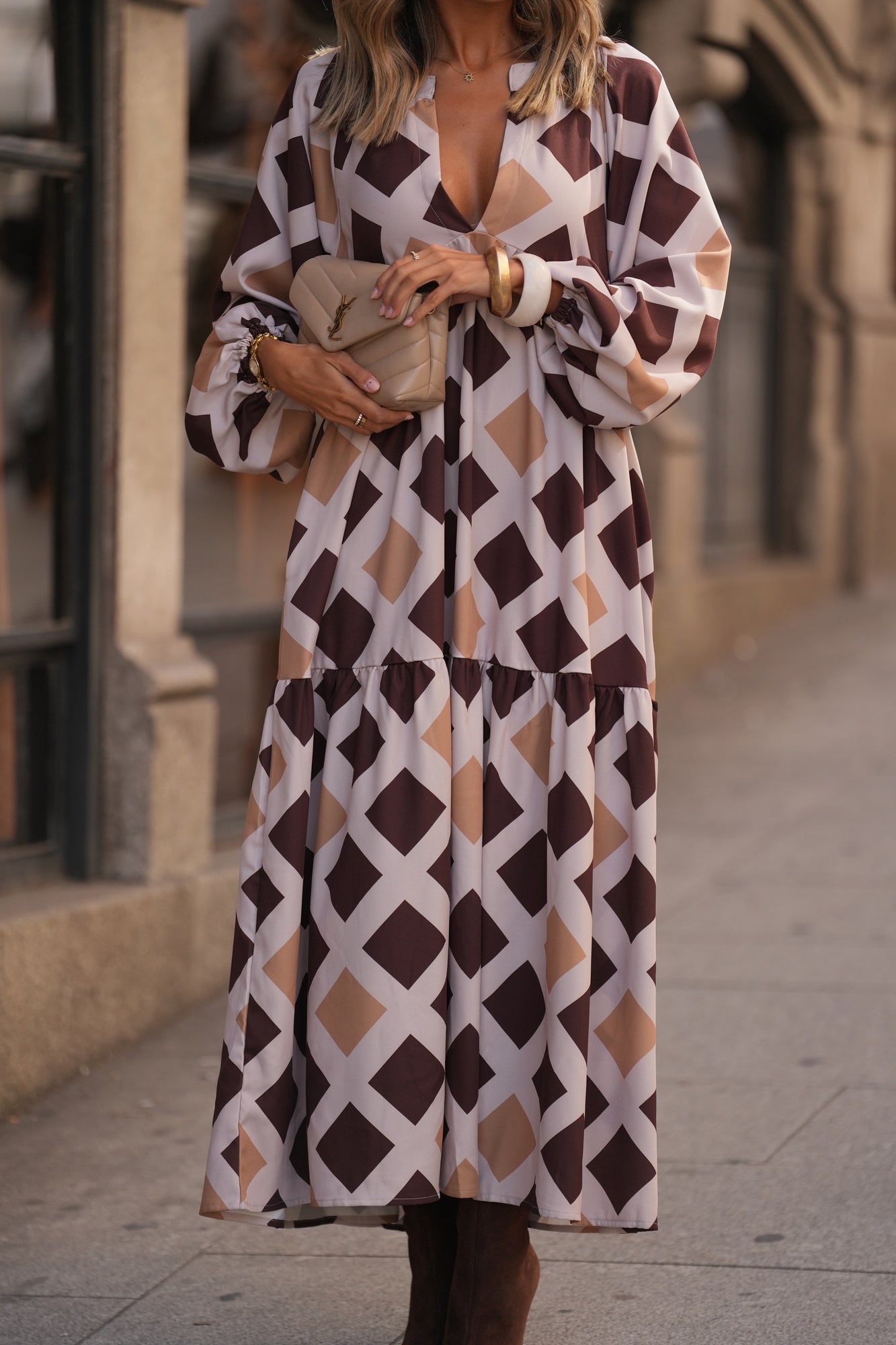 Robe longue imprimée