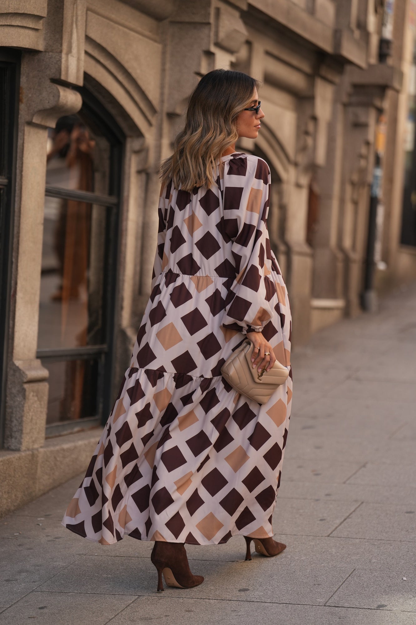 Robe longue imprimée