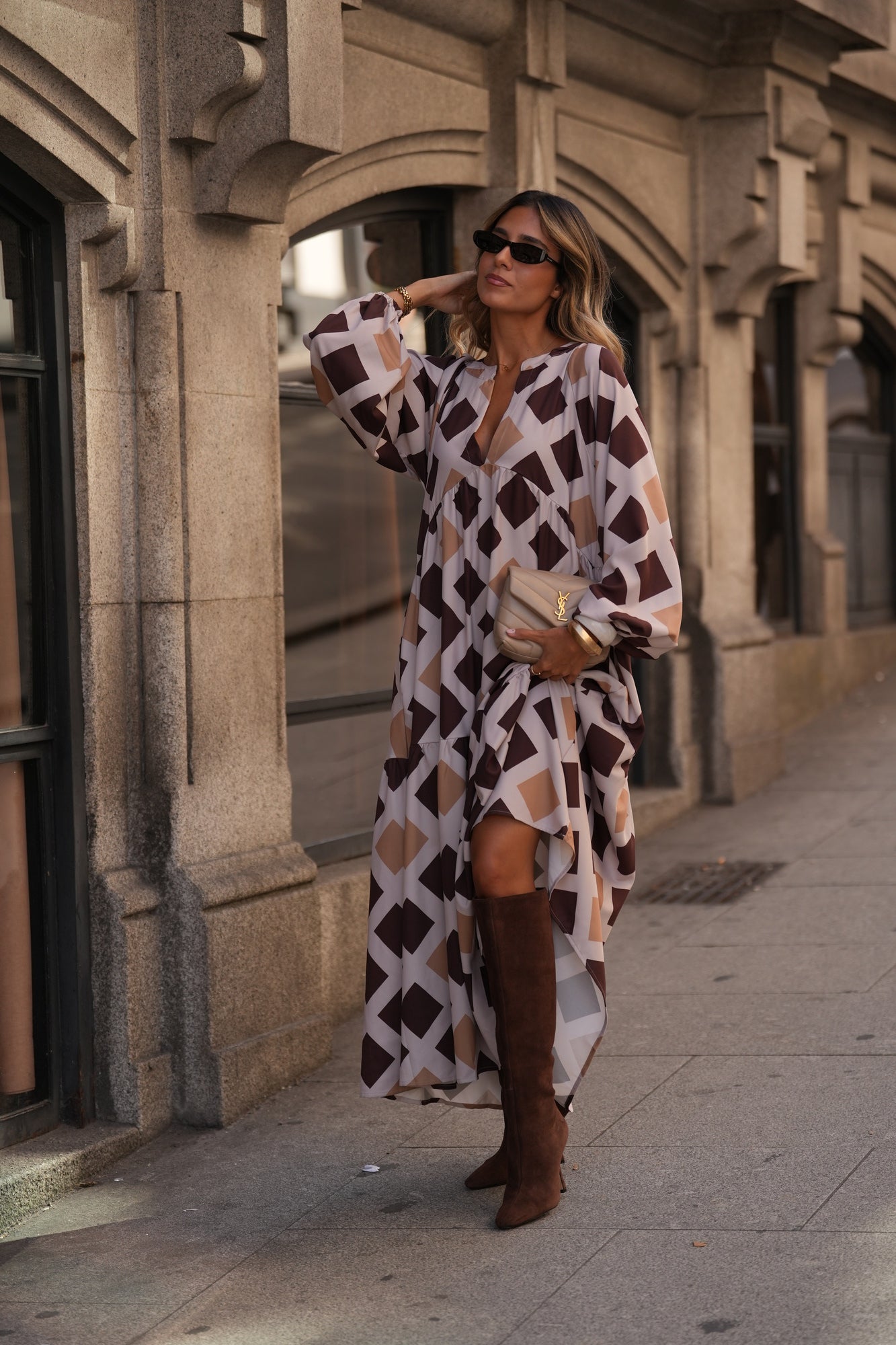 Robe longue imprimée