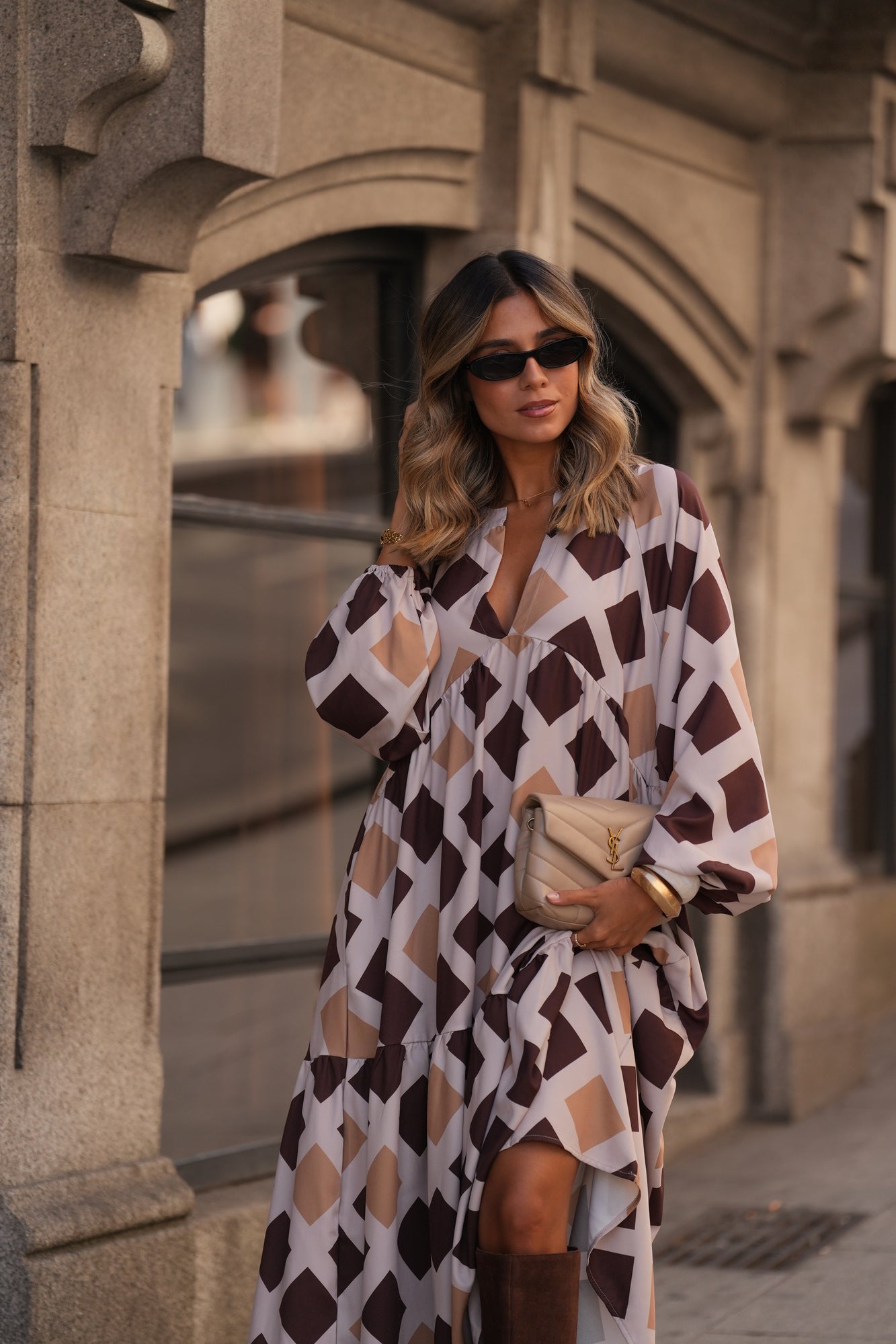 Robe longue imprimée