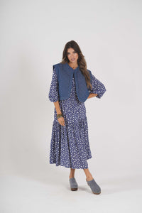 Long dress with polka dot print