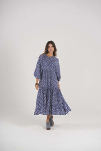 Long dress with polka dot print